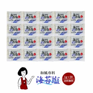 マルニ 和風専科 海苔塩　1g×20袋 メール便 送料無料 小袋 使いきり 調味料 塩 アウトドア お弁当 イベント 和食 洋食 肉料理 野菜料理 