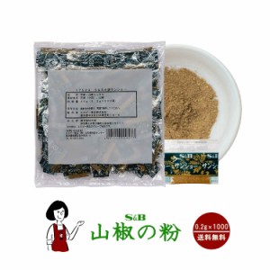 S&B山椒の粉（花椒と山椒ミックス） 0.2g×1000袋／宅配便 送料無料 エスビー食品 小袋 使いきり  うなぎ 肉料理 野菜料理 魚料理 小分け