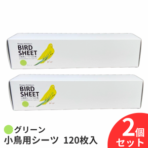 小鳥用シーツ 120枚 2個セット 240枚 グリーン 鳥 シート 小鳥 鳥用 シーツ 120枚入×2セット 鳥用品 鳥 グッズ インコ 文鳥 小鳥 掃除用