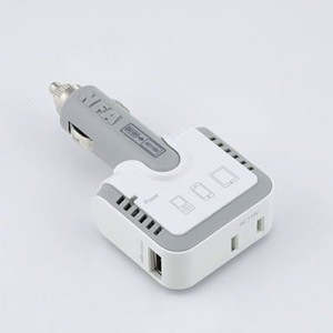 USBとコンセントをいっしょに使えるカーインバーター USBポート 充電 車用