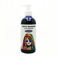 トリプルレインボー カラーシャンプー パープル 300ml 髪色持続 アミノ酸シャンプー トリートメント効果