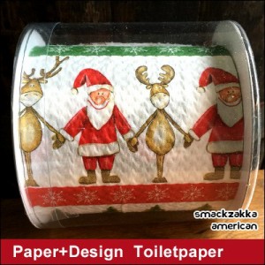 トイレットペーパー サンタ柄 トイレットペーパー 柄入り ティシュ トイレットペーパー絵柄入り クリスマス サンタクローストイレ用品 ギ