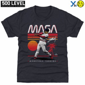 MLB Tシャツ 500level 吉田正尚 YOSHIDA ボストン レッドソックス ネイビー 丸首 クルーネック 半袖 大人 一般 ユニセックス アメリカ直