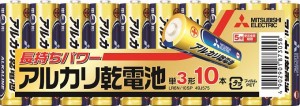 三菱電機アルカリ単3乾電池10本パック