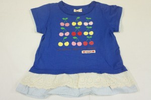 【メール便利用！送料無料】【Youpi!/ユッピー】半袖TシャツCOLORFUL PRETTY CHERRY（ネイビー）152-19043 女児Tシャツ80cm-95cm