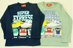 【メール便利用！送料無料】ニシオ でんたま新幹線5SUPER EXPRESS長袖Tシャツ 243DT4011男児キャラクタープリントTシャツ90cm-120cm天竺