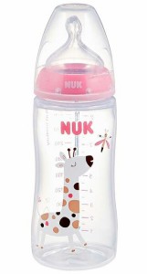 【メール便利用！送料無料】NUKヌーク プレミアムチョイスほ乳びん(PP製)300mlキリン シリコーンゴム製0-6カ月用/Mミルク(乳首)1個付き(F