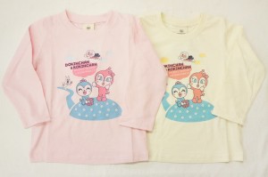 【メール便利用！送料無料】ナカタBANDAI それいけ！アンパンマンガール長袖Tシャツ（お花畑柄）ドキンちゃんコキンちゃんEA3429