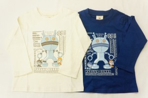 【メール便利用！送料無料】ナカタBANDAI それいけ！アンパンマンだだんだん長袖Tシャツフォントいっぱい柄天竺素材綿100%PA3445