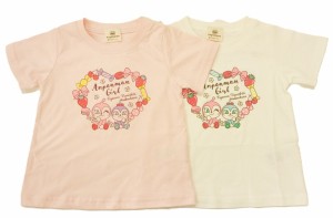 【メール便利用！送料無料】ナカタBANDAIそれいけ！アンパンマンガール半袖Tシャツ(ドキンちゃんコキンちゃんおすわり柄)AラインTA3036天