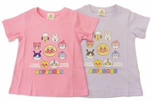 【メール便利用！送料無料】ナカタBANDAIそれいけ！アンパンマンガール半袖Tシャツ(女の子集合柄)AラインTA3041天竺綿100%