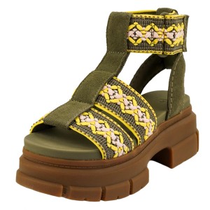 サンダル UGG アグ 2023年春夏新作 1139891 Ashton Heritage Braid レディース 女性 BOTP BURNT オリーブ