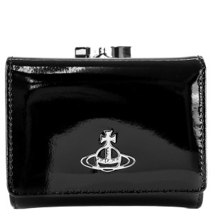 VIVIENNE WESTWOOD ヴィヴィアンウエストウッド 三つ折り財布 51010018 L001O SHINY PATENT レディース N403PF BLACK ブラック