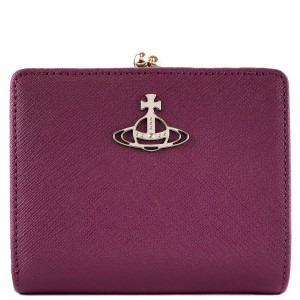 VIVIENNE WESTWOOD ヴィヴィアンウエストウッド 二つ折り財布 51010020 L001N SAFFIANO レディース J401LA PURPLE パープル