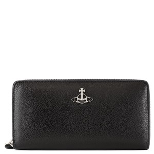 Vivienne Westwood ヴィヴィアンウエストウッド 2023年秋冬新作 長財布 51050022 L001J ZIP ROUND WALLET レディース N401LA BLACK ブラ