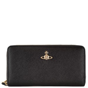 Vivienne Westwood ヴィヴィアンウエストウッド 長財布 51050023 L001N SAFFIANO CLASSIC ZIP ROUND WALLET レディース N403PF BLACK ブ