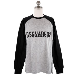 DSQUARED2 ディースクエアード 長袖Tシャツ S74GD1107 S22146 D2 MALE PRE-COLLECTION メンズ 971 GREY/BLACK グレー×ブラック