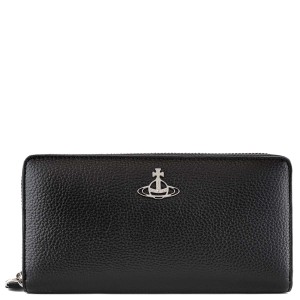 VIVIENNE WESTWOOD ヴィヴィアンウエストウッド 長財布 2024年春夏新作 51050022U S000D ZIP ROUND WALLET レディース 財布 N403 BLACK 