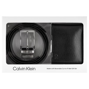 Calvin Klein カルバンクライン ベルト＆二つ折り財布セット 41CK240001 REVERSIBLE BELT W/ RIVER PRINT WALLET メンズ ギフトセット BL