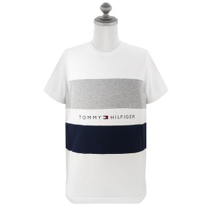 TOMMY HILFIGER トミーヒルフィガー 半袖Tシャツ 09T3767 メンズ 男性 ロゴ 100 WHITE ホワイト