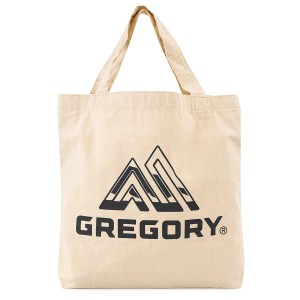 GREGORY グレゴリー トートバッグ 130300 COTTON CANVAS TOTE 男女兼用 エコバッグ サブバッグ コットンバッグ ブラックロゴ