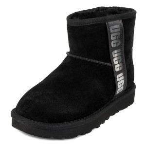 UGG アグ ムートンブーツ 2022年-2023年秋冬新作 1134962 CLASSIC MINI SIDE LOGO II レディース BLACK/BLK ブラック