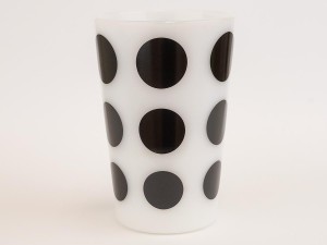 Olde Milk Glass オールドミルクガラス ポルカドットタンブラー BLACK ブラック アメリカンスタイル ミルクホワイト
