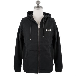 BALR ボーラー パーカー 2023年春夏新作 B1267.1001 Q-Series Straight Zip Thru Hoodie メンズ Black ブラック