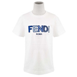 FENDI フェンディ 半袖Tシャツ JFI252 7AJ T-SHIRT JERSEY TINTO キッズ 子供用 F0TU9 WHITE ホワイト