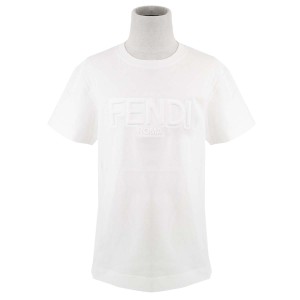 FENDI フェンディ 半袖Tシャツ JUI031 7AJ T-SHIRT UNISEX JERSEY TINTO キッズ 子供用 F0ZNM WHITE ホワイト