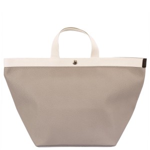 Herve Chapelier エルベシャプリエ トートバッグ 725GP SQUARE BASE TOTE BAG レディース リュクス 舟型L 63 MASTIC/02 IVORY マスティッ