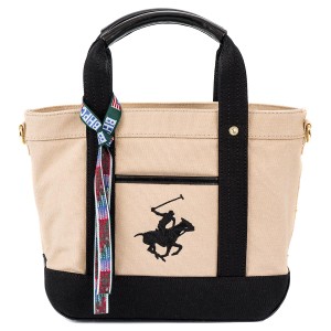 BEVERLY HILLS POLO CLUB ビバリーヒルズポロクラブ トートバッグ BH1006N メンズ レディース XSサイズ ショルダーバッグ 2WAY BE/BK/BK 