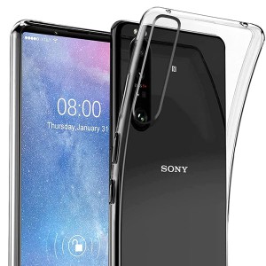 Xperia 1 IV スマホケース SO-51C SOG06 A201SO マイクロドット ソフト クリア ケース エクスペリア 透明 シンプル 耐衝撃