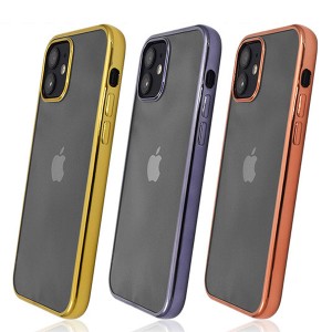 iPhone 12/12 Pro ケース ソフトケース スマホケース カバー アイフォン12 プロ メタリックバンパー