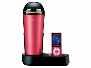 SONY iPod/iPhone用ドックスピーカー 車載用シガー電源対応 ピンク SRS-V50(中古)