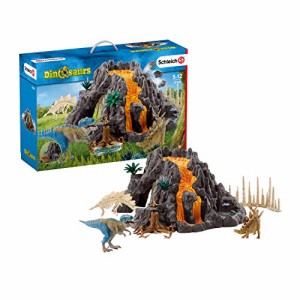 シュライヒ 恐竜 大火山とティラノサウルス恐竜ビッグセット フィギュア 42(中古)