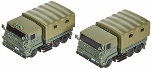 miniQ 陸上自衛隊 3トン半トラック新旧セット (73式大型トラック) プルバッ(未使用 未開封の中古品)