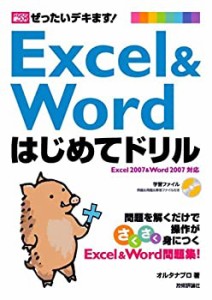 Excel&Wordはじめてドリル (パソコン楽ラク入門)(中古品)