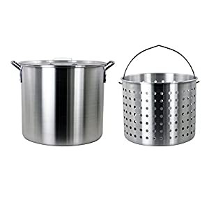 Alum Pot with Basket Hndl 42qt(未使用 未開封の中古品)