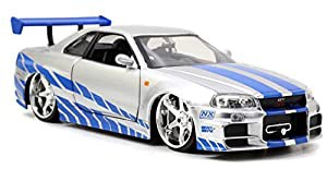 jada toys 1/24 FAST&FURIOUS ミニカーBRIAN'S NISSAN SKYLINE GT-R(R34) [(中古品)