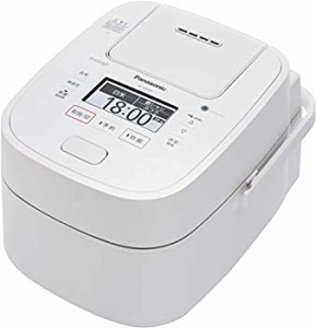 パナソニック 炊飯器  5.5合 スチーム&可変圧力IH式 Wおどり炊き ホワイト (中古品)