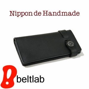 財布 日本製 Nippon de Handmade コンチョ アクセント レザーストラップ レザー 長財布 本革 牛革