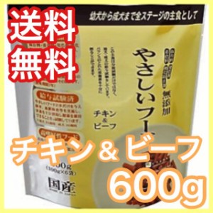 やさしいフード チキン＆ビーフ 600g(100g×6) ペッツルート セミモイスト 半生タイプ ドッグフード