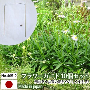 フラワーガード 【10個セット No.405-2】 GREENGARDEN 支柱 ガーデニング用品 園芸用品 苗 植木 庭園 収穫 農業 緑 花 ガーデンファニチ