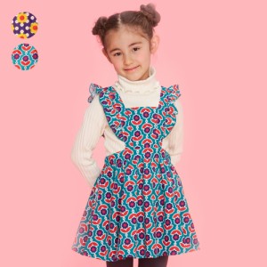 【子供服】 Caldia (カルディア) お花総柄コールテンジャンパースカート 100cm 110cm 120cm 130cm 140cm キッズ 女の子 A56300