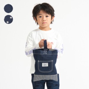 【子供服】 Kids Foret (キッズフォーレ) デニム無地・星柄シューズケース・靴バッグ  キッズ 男の子 女の子 B11622