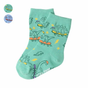 【子供服】 Kids Foret (キッズフォーレ) 恐竜柄クルーソックス・靴下 11cm〜20cm B13300