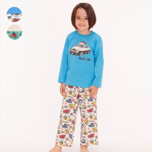 【子供服】 Kids Foret (キッズフォーレ) 働く車長袖パジャマ 90cm〜140cm B13702