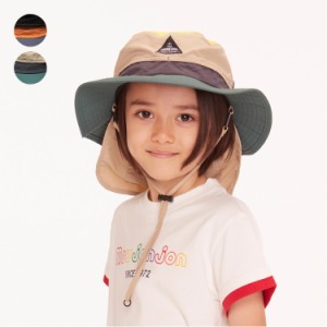 【子供服】 Kids Foret (キッズフォーレ) 配色切替日よけ付撥水ハット・帽子 50cm〜56cm B33406