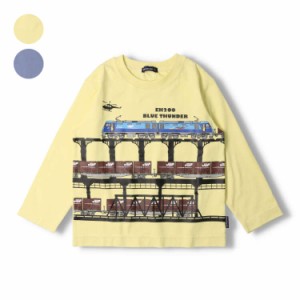 【子供服】 moujonjon (ムージョンジョン) ブルーサンダー貨物電車風景Ｔシャツ 100cm 110cm 120cm 130cm キッズ 男の子  F50803